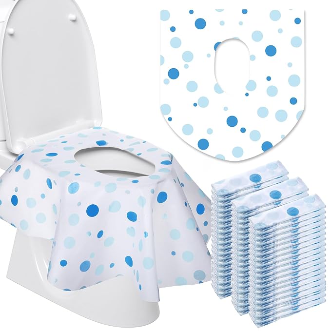 50 Packs Disposable Toilet Seat Covers Extra Large Individually Wrapped by Reginary