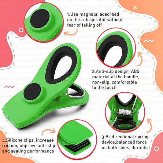 FINDMAG Big Chip Clip, Cute Magnet Clips Refrigerator Sealing Clip, Plastic - Image 2