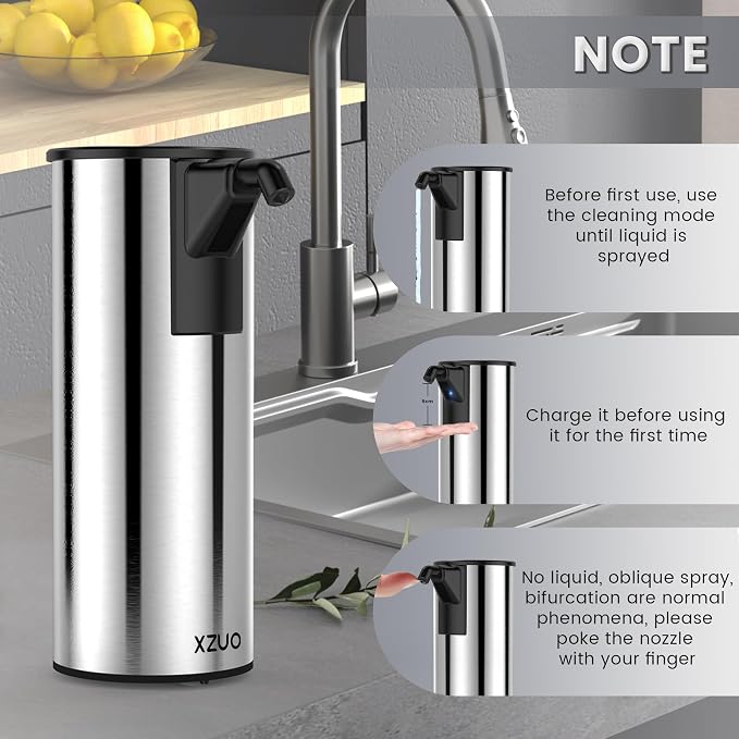 Automatic Soap Dispenser Touchless 11.8oz 4-Level Adjustment Auto Hand Soap - Image 3
