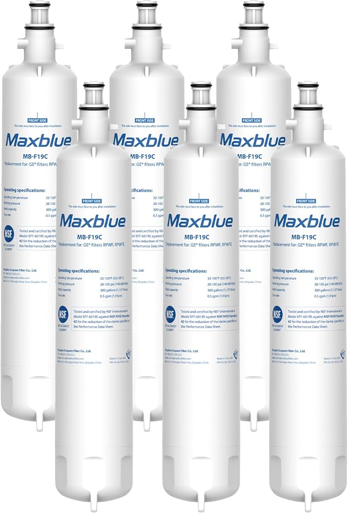 Maxblue Replacement for GE® RPWFE®, RPWF Refrigerator Water Filter, Compatible by Maxblue