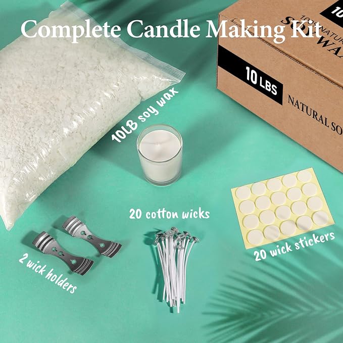 SAEUYVB Natural Soy Candle Wax for Candle Making, 10lb Bag, Premium Soy Wax - Image 2