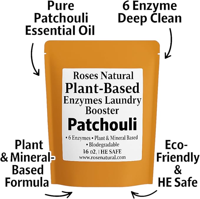 Natural Enzyme Laundry Booster – Patchouli | 6 Enzymes | Deep Clean System | - Image 3