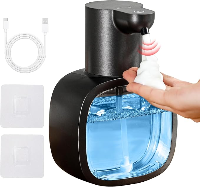 Automatic Foaming Soap Dispenser, 17oz/500ml Touchless Rechargeable by DODOMEKIA