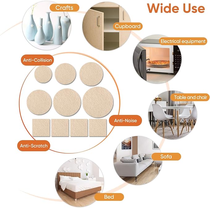 Furniture Pads 300 Pack Premium Furniture Felt Pads, Huge Quantity Self - Image 6
