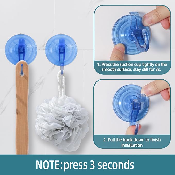 Antimbee Suction Hooks, 10 Pack Reusable Hangers, Removable Small Suction Cups - Image 4