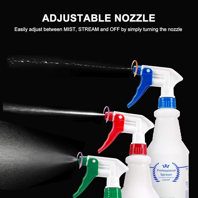 Plastic Spray Bottle Heavy Duty All-Purpose Empty Spraying Bottles Leak Proof - Image 4