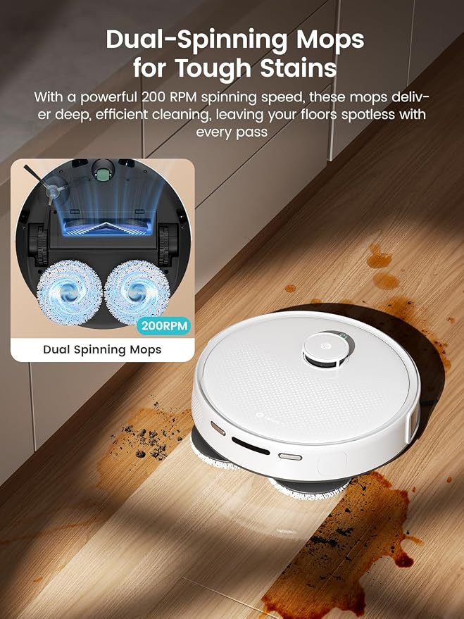 Lefant LiDAR Robot Vacuum and Mop, All-in-One Dock, 56-Day Self-Emptying - Image 4
