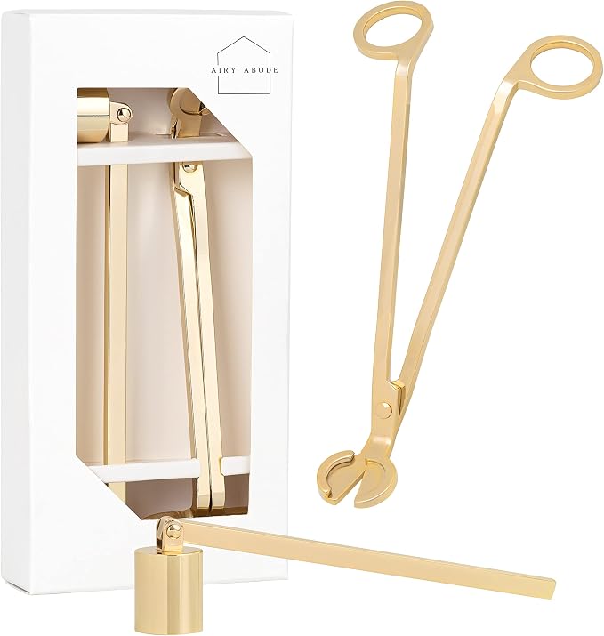 Candle Wick Trimmer and Candle Snuffer Accessory Set – Pick Your Color by Airy+Abode