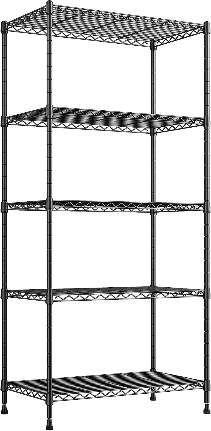 REIBII 60" H Wire Shelving, 1000LBS Heavy Duty & Adjustable, for Kit...