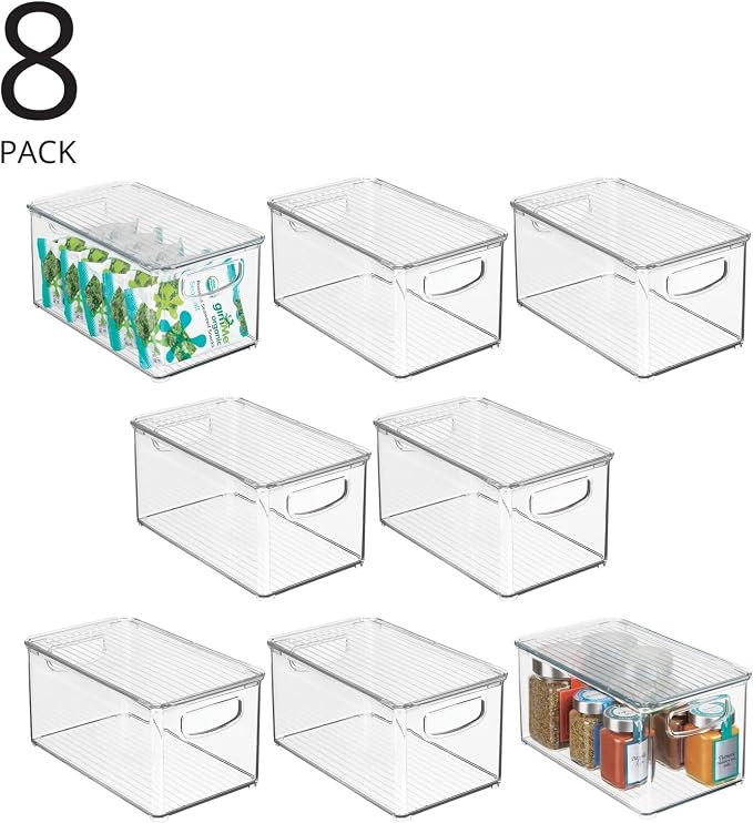 mDesign Plastic Deep Storage Bin Box Container - Image 2