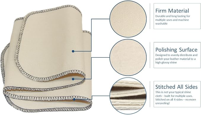 FeetPeople Premium Professional Shine Cloth, 20 Inch x 5 Inch, 2 Cloths - Image 3