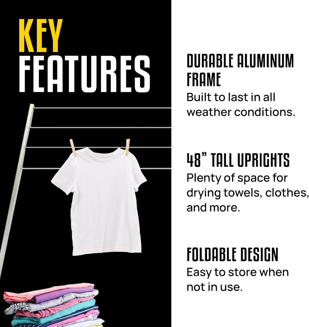 Stromberg Carlson CL-100 Bumper Mounted Clothesline - 48" aluminum folda...