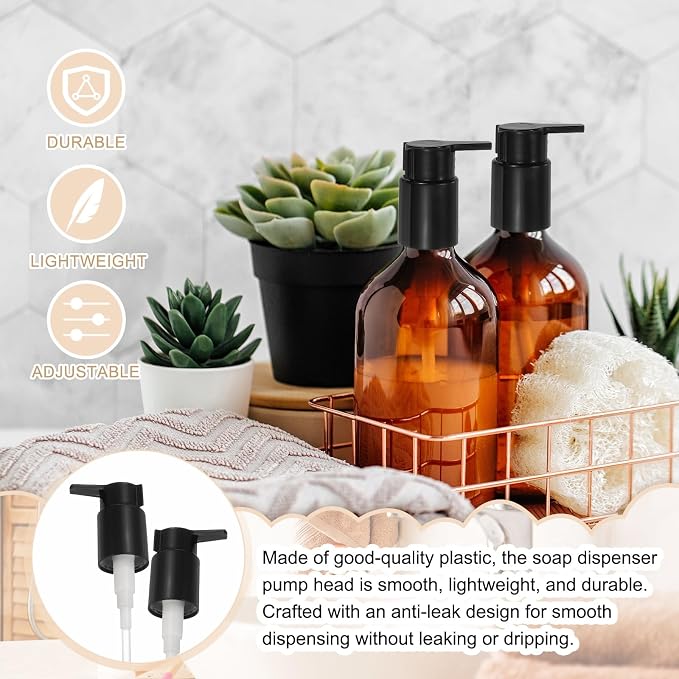 uxcell 2 Pcs Soap Dispenser Pump Heads, Hand Soap Dispensers Top Pumps - Image 4