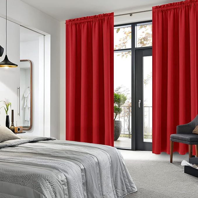 DWCN Christmas Blackout Curtains Room Darkening Thermal Insulated Bedroom - Image 2