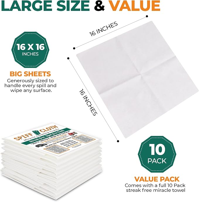 Miracle Cleaning Towels, Streakfree Cloths - Image 6