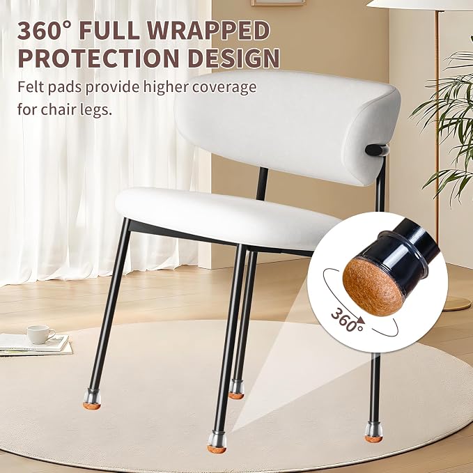 Ezprotekt 24 Pcs Extra Small Clear Round Chair Leg Floor Protectors - Image 3
