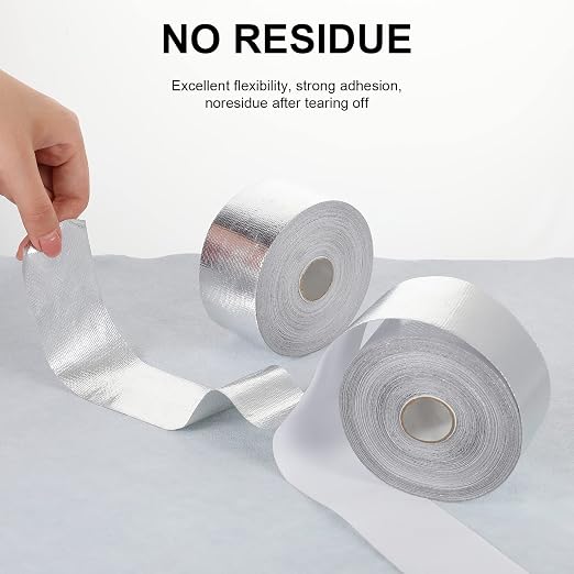 Zonon 2 Rolls Aluminum Foil Tape Heat Shield Tape Barrier Adhesive Reflective - Image 6