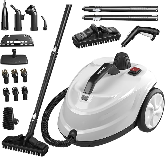 Steam Cleaner, Powerful Heavy Duty Canister Steamer by Unknown