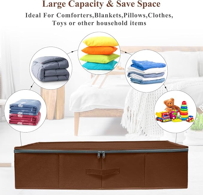 punemi Underbed Storage Box, Under Bed Clothes Storage - Image 4