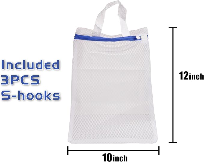 3 Pack Hanging Mesh Laundry Bags - Image 3