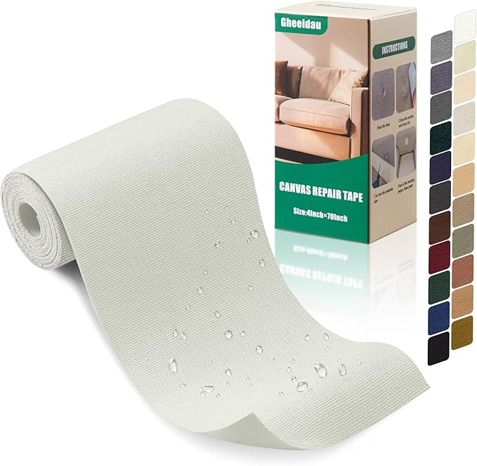 Canvas Repair Tape 4×70 Inch Waterproof Self-Adhesive Fabric Repair Patch by Givethingsanewlife