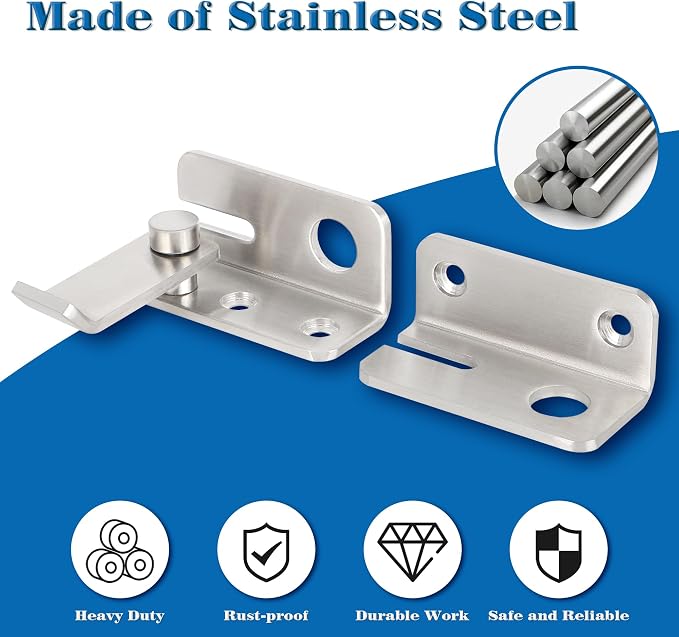 Alise Flip Latch, Gate Latches Slide Bolt Latch Safety Door Lock Catch - Image 3