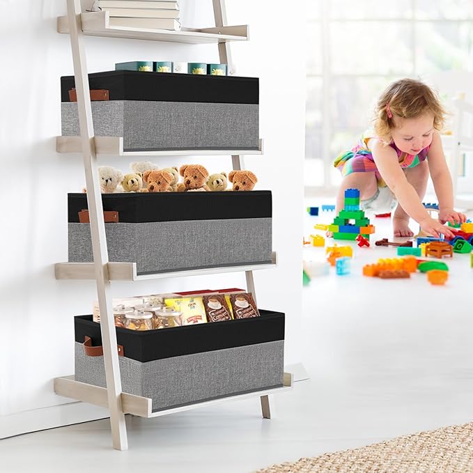 3 Pack Large Capacity Storage Bins Closet Organizer - Image 2