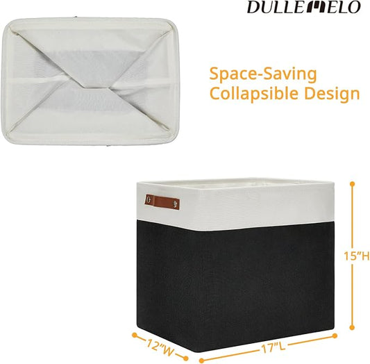 DULLEMELO Large Fabric Basket for Organizing, Collapsible Storage Bin for - Image 2