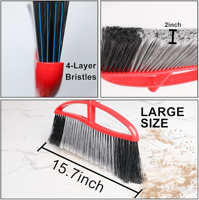 Outdoor Broom, 15.7" Wide Heavy Duty Angle Broom - Image 6