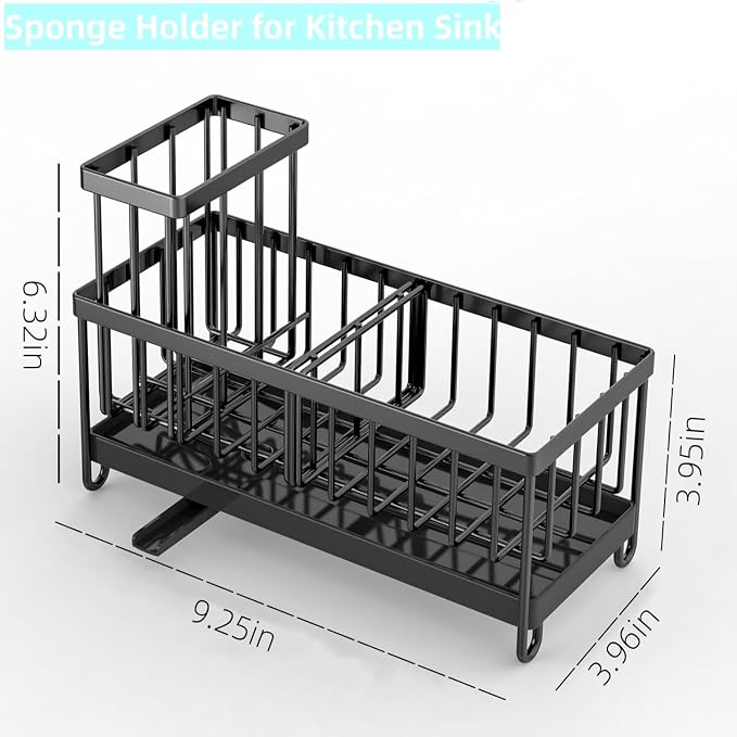 Sponge Holder for Kitchen Sink, Stainless Steel Sink Caddy - Image 5