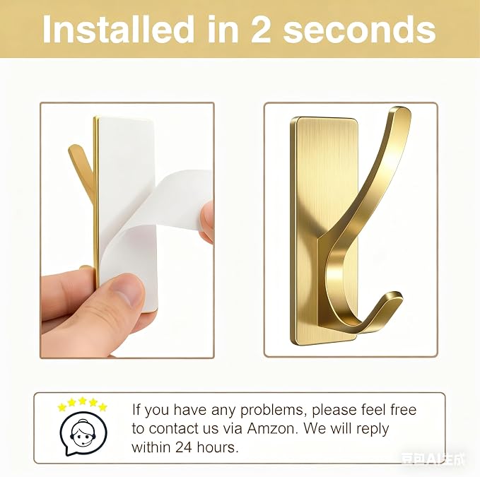 10 Pack Self Adhesive Coat Hooks - Image 2