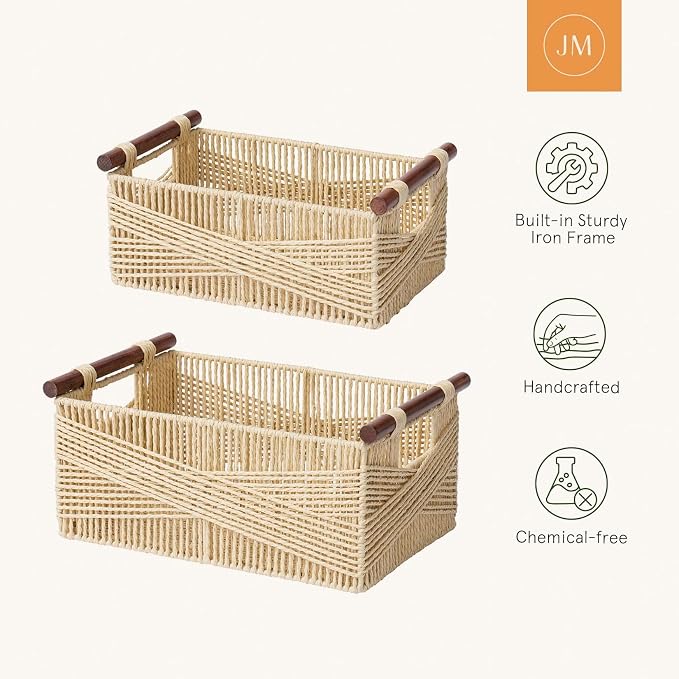 LA JOLIE MUSE Wicker Storage Baskets - Image 4