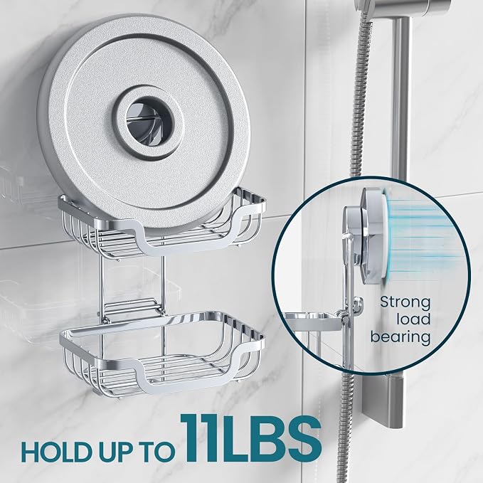 TAILI Double Layer Soap Dish Holder, Bar Soap Tray Suction Cup - Image 9