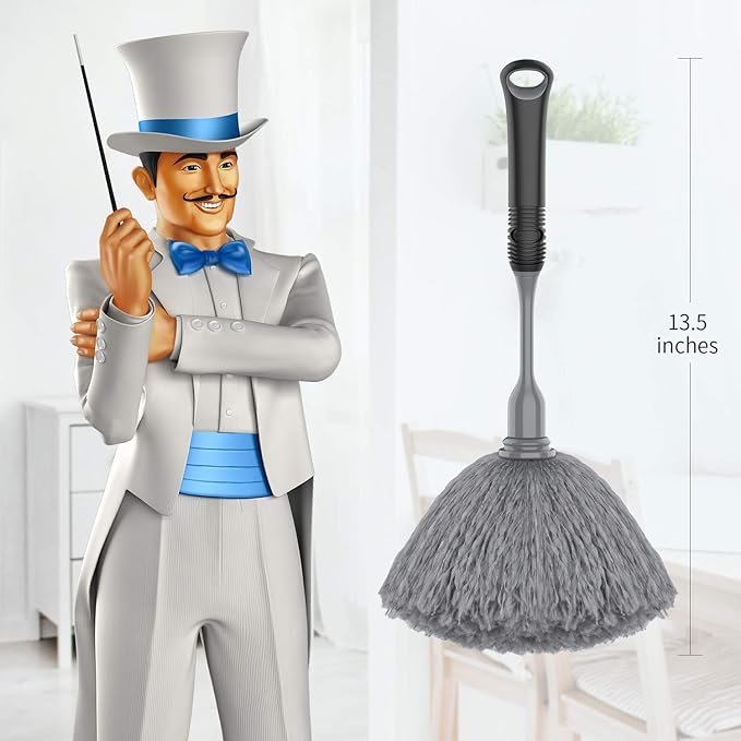 MR.SIGA Microfiber Delicate Duster, Comfortable Non Slip Handle, Detachable - Image 2