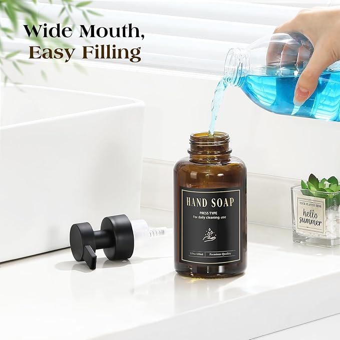 Luxspire Foaming Soap Dispenser, Glass Foam Pump Soap Dispenser, Non-Slip - Image 4
