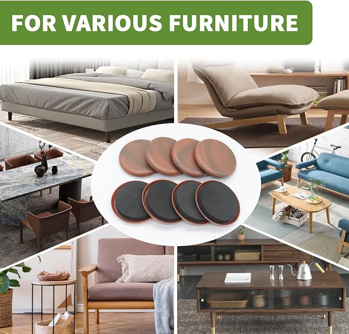 Furniture Sliders for Carpet 8 PCS - Image 6