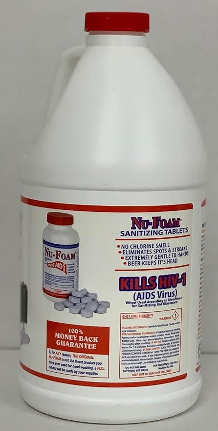Nu-Foam Liquid Detergent for Bar Glassware – Original Streak-Free Solution - Image 2
