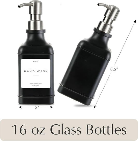Emerson Essentials Soap Dispenser, Dish Soap Dispenser, Soap Bottle Bathroom Set - Image 2