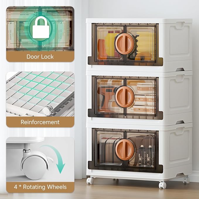 JEKO&JEKO 249Qt Lockable Stackable Storage Bins - Image 3