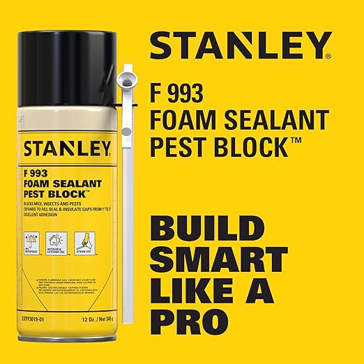 Stanley F993 Expanding Foam Sealant Spray – Gaps & Cracks Filler, PestBlocker - Image 2