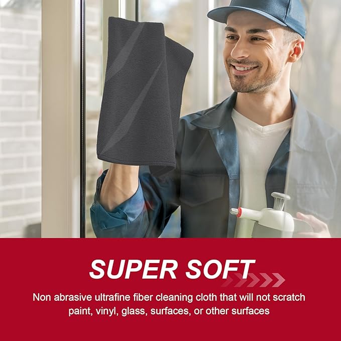 200 Pcs Microfiber Cleaning Cloth 16x16 Inch Microfiber Towels - Image 4