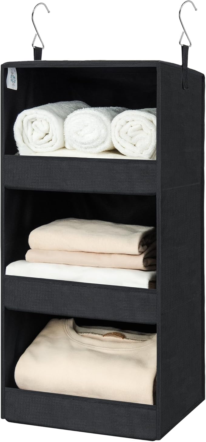 GRANNY SAYS 3-Shelf Hanging Closet Organizer, Collapsible Closet Hanging Shelves by GRANNYSAYS