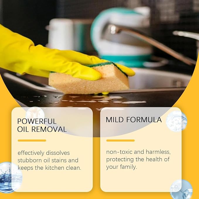 Powerful Kitchen Degreaser Foam Spray, Kitchen Heavy Oil Cleaning Agent - Image 7