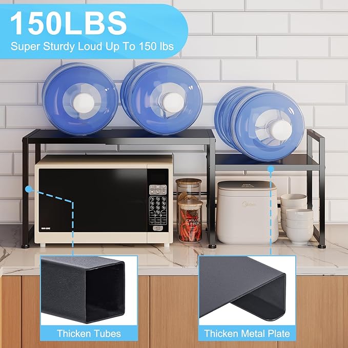 44.3 Inches Expandable Metal Storage Shelves, 150LBS Heavy Duty Shelving Units - Image 5