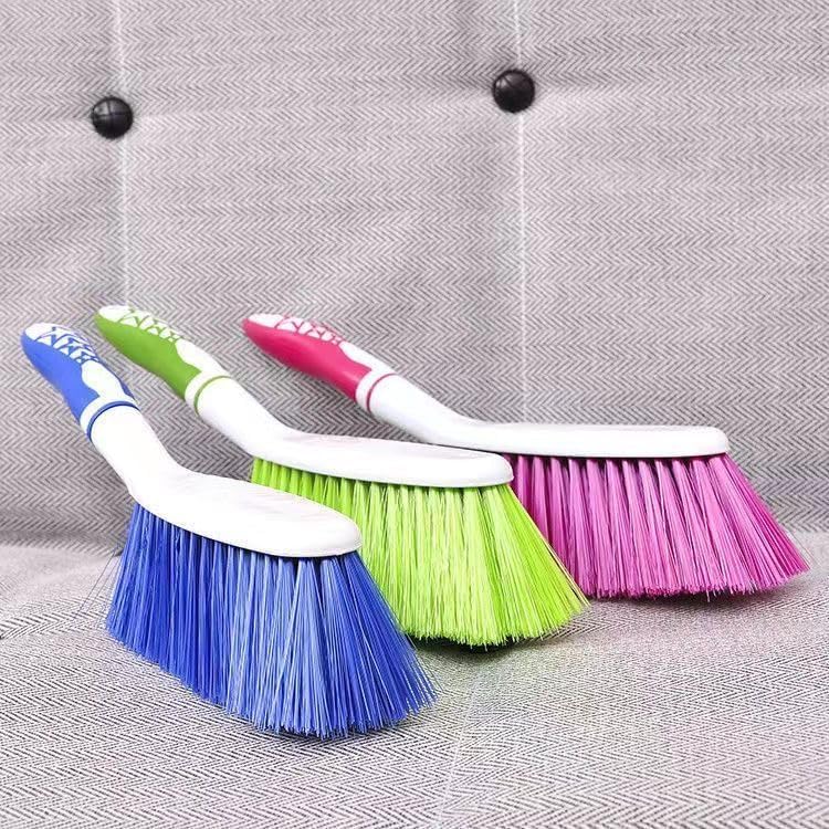 Hand Broom Cleaning Brush - Soft Bristle Dust Brush, for Cleaning Car Bed Sofa Draft Garden Furniture Clothes Wooden Handle (Deep Blue)