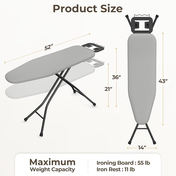 Yaheetech Foldable Ironing Board, Heavy Duty Iron Board - Image 2
