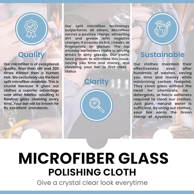 Trendy Bartender Toast to Perfection Microfiber Glass Polishing Lint-Free Cloth - Image 4