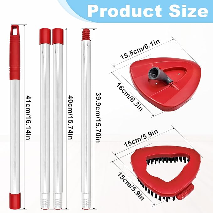 Spin Mop Handle for O-Cedar, Scrub Brush and Mop Base Compatible - Image 2