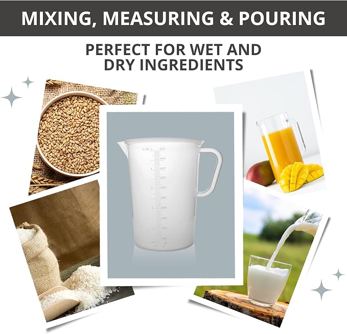 Plastic Graduated Measuring and Mixing Pitcher - 5000ml Plastic Graduated - Image 7