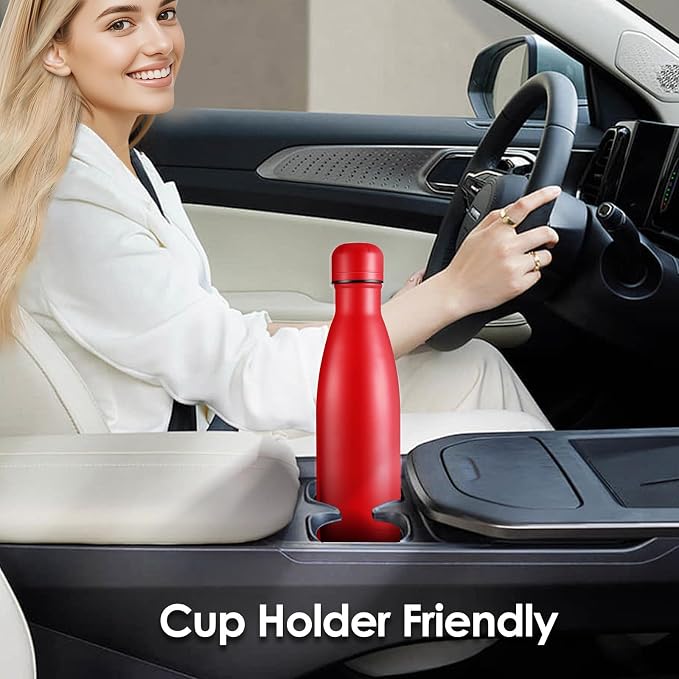 17oz Cola-Bottle Shaped Stainless Steel Leak-proof Water Bottle, Double Wall - Image 6
